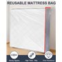 Housse de matelas en plastique 140 x 200 cm avec large fermeture éclair - Sac de matelas imperméable et indéchirable - Pour stoc