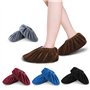 FOCCTS 5 Paires Surchaussures lavables Couvre-Chaussure Anti Glisse Réutilisables Antidérapant Chausson avec Flanelle pour Maiso