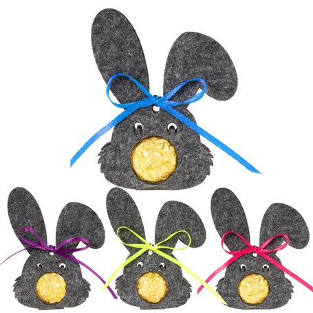 BOFUNX 12pcs Sac Chocolat Pâque Panier Boîte de Chocolat Pâque en Forme de Lapin Acccesoire pour Decoration de Table Cadeaux de