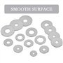 225pcs Rondelles Plates en 304 Acier Inoxydable M3 M4 M5 M6 M8 M10 M12 Assortiment de Rondelle Plate,Ensembles d'Outils à Main p