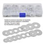 225pcs Rondelles Plates en 304 Acier Inoxydable M3 M4 M5 M6 M8 M10 M12 Assortiment de Rondelle Plate,Ensembles d'Outils à Main p