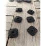 Lot de 3 boutons pression carrés en métal pour coudre Snaps Couture DIY 27 mm Noir mat
