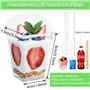 MIVIDE 100 Pcs Tasses à Dessert avec 100 Couvercles et 100 Cuillères, 150 ml/5 oz Gobelets à Dessert Carrés en Plastique pour Fê