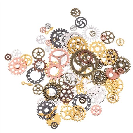 You&Lemon Lot de 100 g de roues dentées Steampunk vintage en métal pour bijoux et bricolage