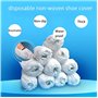 Fashionapple Lot de 100 Couvre-Chaussures jetables en Tissu Non tissé pour Le Nettoyage de Moquette, Protection de Sol - Blanc
