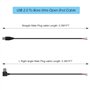 KSOPUERT Lot de 4 câbles USB 2.0 à fil nu à extrémité ouverte 30,5 cm 5V 2,1A 22AWG 2 cœurs étain de réparation de queue de coch