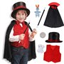 Tacobear Deguisement Magicien Enfant Magicien Costume Magicien Accessoires Roleplay Costume de Rôle Kit pour Halloween Carnaval