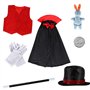 Tacobear Deguisement Magicien Enfant Magicien Costume Magicien Accessoires Roleplay Costume de Rôle Kit pour Halloween Carnaval 