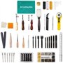 Cuir à coudre outils Kit de 151 pièces outils de travail du cuir - Outils et fournitures pour le travail du cuir - Tapis de déco
