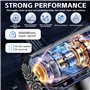 XUNIVERS Air Comprimé 3 Vitesses Souffleur PC - 100000 TR/Min Souffleur Voiture 9000 mAh Batterie avec Lumière LED,Bombe Air Sec