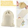 SLTAXAR 10PCS Sacs en Tissu en Coton 20 * 30CM Réutilisable Avec Cordon de Serrage - Mousseline, Toile de Jute Pour Stocker, DIY