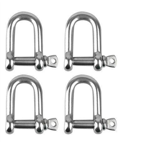 4 Pièces M8 Manille Inox Acier