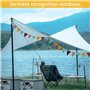 Guirlande de Fanions pour Chambre d'enfant, 2,36m Double Face Coton Guirlande Fanions Tissus Guirlande lit Cabane Décoration Mur