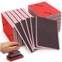 Lot de 24 éponges abrasives souples - Grain 180 à 3000 - Blocs de ponçage manuels - Papier abrasif sec humide pour bois