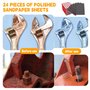 Lot de 24 éponges abrasives souples - Grain 180 à 3000 - Blocs de ponçage manuels - Papier abrasif sec humide pour bois, cloison