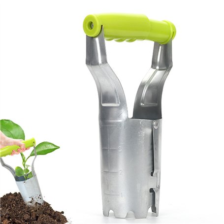 QYRDBGY Planteur de bulbes pratique avec déclenchement automatique et échelle de profondeur - Aide à la plantation pour bulbes d