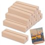 BonTiady Lot de 10 porte-cartes en bois robuste pour cartes de table