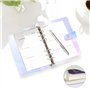 2 Pcs Couverture de Reliure A5 à 6 Anneaux Couverture de Protection pour Carnet de Notes A5 PVC Souple Transparent Rechargeable 