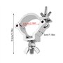 Graplan 2 pièces Aluminium Truss Clamp Crochet de fixation pour déplacer des lumières de scène et des projecteurs Crochet de fix