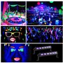 Ibiza light - 4 jeux de lumière avec 2 Lyres 2x10 W LMH250-RC - 2 Barres Ultraviolets LED-UVBAR6 - Soirée Fête Anniversaire Fluo