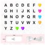 Carehabi 1400+ pièces Perles Lettres Kit, Perle Lettre pour Bracelet, Perles Alphabet Noir Blanc et Cœur Coloré avec Fil élastiq