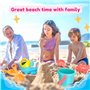 Lubibi Jouets de Plage pour Enfants, 10Pcs Jouets de Sable Château, moules pour Animaux, Seau, arrosoir, Pelle Outil de Sable Ki