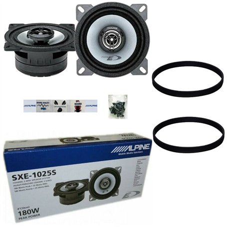 KIT Set pour Alpine SXE-1025S 2 Haut-parleurs 2 Voies coaxiales 10 cm 100 mm 4"