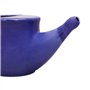 Pot Neti en céramique anti-déversement pour nettoyage nasal, passe au micro-ondes (bleu) Capacité de 400 ml