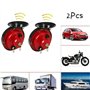 Tianbi 2Pcs 300Db Klaxon de Train pour Camions Corne D'escargot Électrique à Air Fort Klaxon D'escargot de Moto pour Moto de Voi