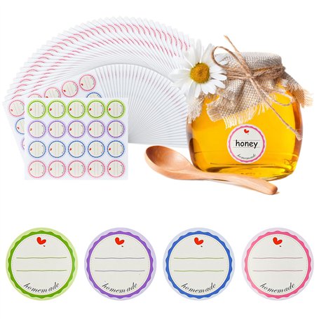 LPAMABA 800 Pcs Etiquettes Autocollantes Bocaux 38mm Etiquettes Autocollantes Etiquettes Autocollantes Personnalisées Étiquettes