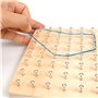 Homealexa Jouet Montessori Géoboard en Bois avec Cartes de Motifs et Rubber Band - 8x8 Épingles Pegboard avec Bande de Caoutchou