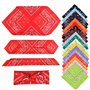 BUYGOO 20 pièces Bandanas foulards multifonctions grands mouchoirs couleur assortie Bandanas carrés pour hommes et femmes/dames