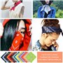 BUYGOO 20 pièces Bandanas foulards multifonctions grands mouchoirs couleur assortie Bandanas carrés pour hommes et femmes/dames