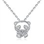 Collier Argent de Panda Ours pour les femmes filles Pententif en argent fin 925 et Cubic Zirconia bijoux animaux par VIKI LYNN