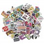 Stickers annees 80 90 autocollants retro de fête accessoire annee 80 kits de loisirs créatifs autocollant scrapbooking
