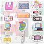 Stickers annees 80 90 autocollants retro de fête accessoire annee 80 kits de loisirs créatifs autocollant scrapbooking