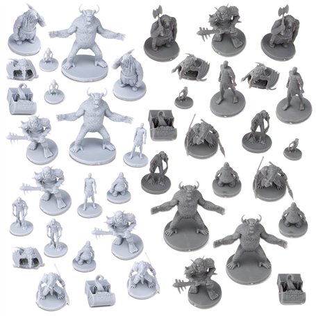 Path Gaming Lot de 40 monstres miniatures fantastiques RPG pour Donjons et Dragons