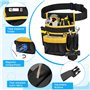 Kleemeiero Ceinture Porte Outil, Ceinture Outils Bricolage avec 12 Poches Ceinture Bricolage Magnétique Porte Outils Ceinture Am