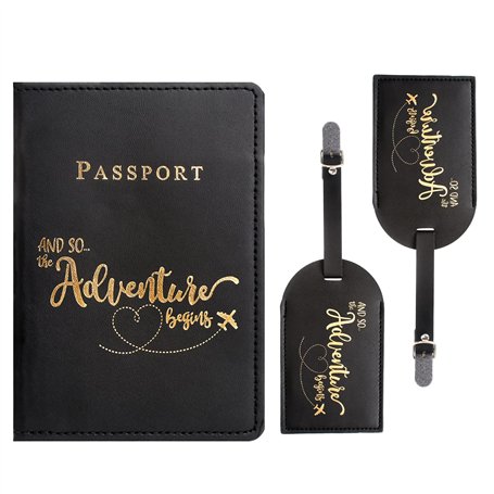 Bubuyun Pochette Passeport et 2 Étiquette Valise