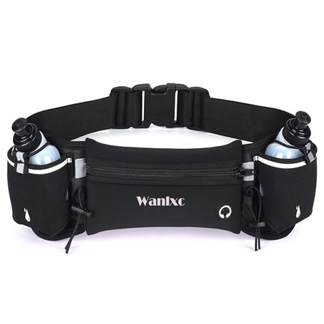 Wanlxc Ceinture de course avec bouteilles d'eau (2 x 175 ml)