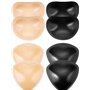 4 Paires Insertions de Coussinets de Soutien-Gorge Auto-Adhésifs Amovibles Push Up Breast Enhancer pour Bikini