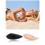 4 Paires Insertions de Coussinets de Soutien-Gorge Auto-Adhésifs Amovibles Push Up Breast Enhancer pour Bikini, 2 Formes (Noir e