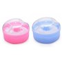 2pcs (bleu + rose) plastique recharge bébé enfant en bas âge soins de la peau après le bain cas poudre en vrac visage corps talc