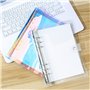 2 Pièces Classeur A5 avec 6 Anneaux, Couverture de Reliure à Anneaux pour Carnet de Notes, avec 2 Feuilles Volantes Rechargeable