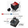5Pcs Lumière On/Off DPST bateau Interrupteur à bascule 16A/250 V/20A 125 V AC 4 Broches Rouge