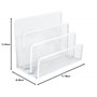 Vanra Small Letter sorter Pack 2 Desktop File Manager Support pour trieuse empilable de Papier Maillé en métal, 3 emplacements (