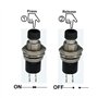 Switian 10 Pcs SPST 7mm Mini Bouton Momentanés Poussoir Interrupteur Normal Ouvert 250V 2A Noir