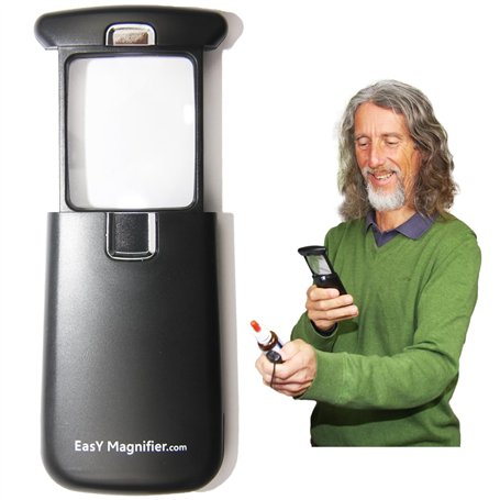 Petite loupe de Lecture 30X avec lumière LED | Loupe de Poche éclairée