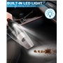 TIDEVAN Aspirateur Voiture sans Fil,9000PA Aspirateur à Main avec LED Aspirateur à Main sans Fil Rechargeable, Portable Mini Asp