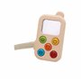 PlanToys Mon Premier Téléphone - Téléphone en Bois pour Enfant avec Écran Loupe et Dragonne - Jouet Écologique 1+ An